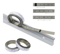 TopHomer Self-Adhesive Measuring Tape 13mm - 3 Scales (Left/Right/Centre) | For Mitre Saws, Workbenches & T-Tracks | 1 Piece, C# 2 M-0-2 M