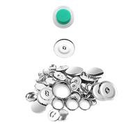 TopHomer Self Cover Buttons Kit, 20 Set Round Button Base Blank Fabric Covered Buttons Kit, Buckle Making Tool for DIY Handmade Crafts (28mm)