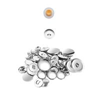 TopHomer Self Cover Buttons Kit, 20 Set Round Button Base Blank Fabric Covered Buttons Kit, Buckle Making Tool for DIY Handmade Crafts (18mm)