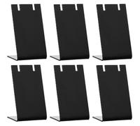 TopHomer Single Pair Earring Holder, L-Shaped Earring Display Stand Acrylic Jewellery Stand Necklace Organizer for Counter Store Showcase, Black