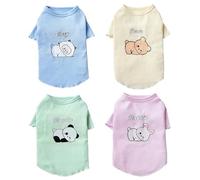 TopHomer Small Animal Ribbed T-Shirts | Sheep/Bear/Panda/Rabbit - Summer, M
