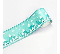 TopHomer Wallpaper Border Self-Adhesive Wall Decor Sticker, Wall Paper Border Self Stick Wall Covering PVC Floor Borders DIY Home Decor for Kids Bedroom, Classroom or Playroom-Snow