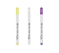 TopHomer Water Erasable Fabric Marker Pen Non-Permanent Water Soluble Marking Pens Multicolor Auto-Vanishing Faded Magic Pen for DIY Cross Stitch Embroidery Sewing - Set C, Pack of 3