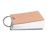 TopHomer White Mini Index Cards with Binder Ring, 50 Sheets/Pack, 9 x 5.5 cm, Paper, for Studying and Note-taking