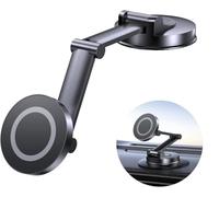 Tophot for MagSafe Car Mount, Car Phone Holder for Dashboard, 360° Rotatable Magnetic Phone Holder for Cars, Strong Adhesive, Sturdy Metal Mount, Compatible with iPhone Samsung (Long arm)
