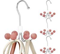 TOPIA HANGER Hoodie Hangers 4-Pack with 6 Cedar Balls, 360°Swivel Purse Hanger, Scarf Hanger, Closet Hooks, Handbag Organizer, Bra Hanger, Accessory Organizers for Scarf, Tanktop, Hat, Hoodie CT57C