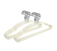 TOPIA HANGER Metal Hangers 20 Pack, Adult Clothes Hangers Space Saving & Non Slip Rubber Coated, Heavy Duty Wire Hanger for Coat,Shirt,Strap Dress,Ivory-CT12I