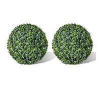 Topiary Ball 2pcs Mixed Green 27cm PVC Artificial Boxwood Outdoor Indoor Garden