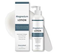 Topical Magnesium Lotion - Topical Magnesium Chloride Cream Butter Support for Sleep, Soothes Tired Legs, Bone, Heart & Muscle Health - Lavender & Chamomile - 8.36 oz / 237 G (Pack of 1)