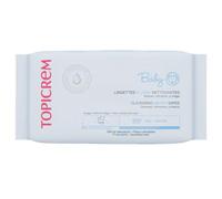 Topicrem - Baby Wipes with Water - Cleanses, Protects, Refreshes Face, Hands and Seat - 99% Water, 100% Vegetable Fibres - Perfume Free - Made in France - 60 Wipes
