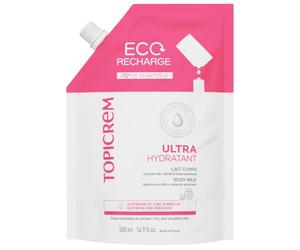 Topicrem - Eco Refill Ultra Moisturising Body Milk - Moisturises 48 Hours, Grease, Protects Skin - Creamy Texture - Moisturising Cream for Sensitive Skin Made
