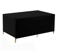 TopIdea Garden Furniture Covers Waterproof Garden Table Cover 600D Oxford Polyester Outdoor Patio Table Cover Rectangular Cover Windproof Anti-UV for Chair and Table Rattan Sofa Cover 100x60x40cm