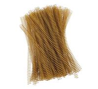 Topiky 100Pcs Iron Spiral Binding Coils, 14.3mm 9/16in (Gold)