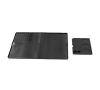 Topiky 2 in 1 Coffee Maker Mat Black Silicone Heat Proof Tamping Dish Drying Mat for ES601 ES701 Coffee Machine, Easy to Clean, Organized Workspace