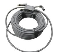 Topiky 2 in 1 Replacement Cable with Ethernet Adapter, Rectangular Satellite Extension Cord for V2 Dish Antenna 50FT+3FT, RJ45 Network Cable for Outdoor Use
