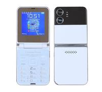 Topiky 2G Unlocked Senior Cellphone, Flip Phone with 4 SIM Cards Standby, One Key Quick Dial Big Button Big Digits Loud Sound Phone for Elderly (Blue)