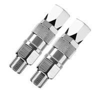 Topiky 2pcs Stainless Steel Airless High Pressure Sprayer Joint 360° Rotating Hose Connector for Efficient Painting Projects
