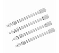 Topiky 4Pcs 100mm Chrome Tyre Valve Extension Rod | Flexible Tyre Inflator, High Pressure Bonnet, Chrome Plated Stem, Heavy Duty, Universal Fit