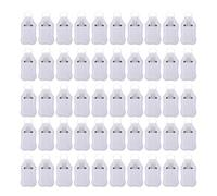 Topiky 50pcs Empty Travel Bottles Keychain Holder Set, Reusable Mini Refillable Squeeze Bottle Portable Kit 30ml with Keychain Hook for Hand Sanitizer Lotion Toiletries (White)
