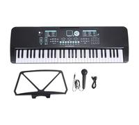 Topiky 61 Key Electronic Keyboard Piano with Microphone, Dual Speakers Electric Keyboard, 16 Tones 10 Rhythms LED Display Music Instrument for Kids Adults Beginners