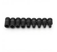 Topiky 9 Pieces Tap Socket Set, Cr Molybdenum Steel 1/2 Inch Drive Square Socket Set, with M6, M8, M10, M12, M14, M18, M20, M22, M24, for Electric Pneumatic Hand Wrench