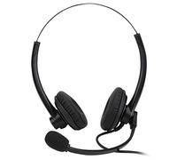 Topiky A26-RJ Hands-Free Call Center Customer Service Headset Noise Canceling Professional Microphone Telephone Headset with RJ11 Crystal Head for Desk Phone