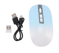 Topiky AI Wireless Mouse with Voice Recorder, Real Time Transcribe and AI Summarize, ChatGPT Enabled Bluetooth Mouse, Smart Voice Real Time Translation Ergonomic Rechargeable for Work (Lake Blue)