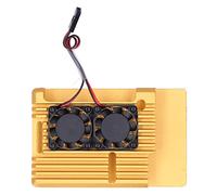 Topiky Aluminum Protective Case Housing for 3 Model B B+, with Dual Cooling Fan, Enclosure Casing for Efficient Heat Dissipation
