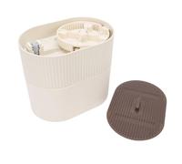 Topiky Automatic Electric Mini Cup Washer Machine, Portable Press Cleaner for Tea Cups Coffee Mugs Glassware Home Kitchen Bar Outdoor Use, Compact Tea Set Washing Device Easy Cleaning (Cream White)