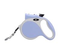 Topiky Automatic Retractable Dog Leash with Flashlight for Small Medium Dogs, Comfortable Handle 16ft Tractor Dog Tape, Adjustable Safety Brake Nylon Rope for Pet Walking Training, LED (Blue)