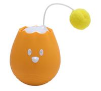 Topiky Automatic Rolling Ball Self-Rolling Cat Toy Interactive Chase Ball Interactive Cat Toy with Smart Start Mode for Indoor Cats ABS Material 2 X AAA Battery Not Included (Orange)