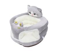 Topiky Baby Learning to Sit Sofa Cartoon Plush Chair Comfortable Support for Children At Home Play Area (Gray Cat)