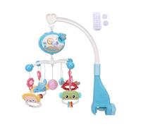 Topiky Baby Musical Crib Mobile with Star Projector and Remote Control, 400 Soothing Melodies, Rotating Hanging Toys, Wide Projection Night Light for Newborn Infant Nursery Soother (Blue)