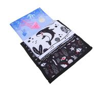 Topiky Baby Tummy Time Mirror Toy High Contrast Ocean Animal Visual Stimulation Cloth Book, Crinkle Soft Sensory Book with Mirror, Foldable Educational Learning Toy for Infants, 0-12