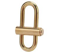 Topiky Brass Lock Keychain, Slide Locking Clip, Small Oval Key Holder for Keys Backpack Hiking