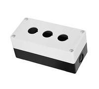 Topiky BX3 22mm Three Hole Push Button Switch Control Protective Box Case, Flame Retardant Switch Box for Wall Mount Equipment Industrial Control (White)