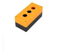 Topiky BX3 22mm Three Hole Push Button Switch Control Protective Box Case, Flame Retardant Switch Box for Wall Mount Equipment Industrial Control (Yellow)
