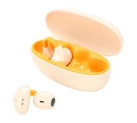 Topiky Clip On Earbuds, Open Ear Bone Conduction Headphones, Bluetooth6.0 Stereo Earbuds with AI Clear Calls, Wireless Over Earbud for Workout, Gym, Running, Sport Earphones for Fitness (Orange)