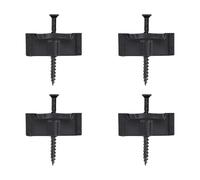 Topiky Composite Deck Fastener 100 Pcs ABS Plastic Decking Clips with Stainless Steel Screws for 50 SQ FT, Concealed Deck Clips for Grooved Composite Boards Easy Installation