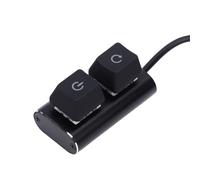 Topiky Desktop Computer Power Switch, External PC Power Button Extension Cable with ON Off Reset Switch, Dynamic Lighting, for Computer Motherboard, 6.56ft Cable