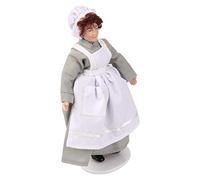 Topiky Dollhouse Miniature Porcelain Doll Chef Man Servant Model, Dollhouse Accessories with Posed Limbs for 1:12 Scale DIY Miniature Scenes (chef)
