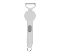 Topiky Electric Potato Peeler USB Rechargeable Easy Grip Handheld Kitchen Gadget for Effortless Peeling with 3 Versatile Blades (White)