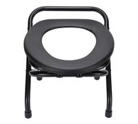 Topiky Folding Commode Toilet Chair with Sturdy Iron Frame, Ergonomic Commode Seat for Adults, Portable Travel Toilet with Anti Slip Base, Foldable Chair for Elderly and (30cm)
