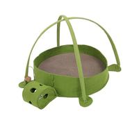 Topiky Generously Sized Cat Scratching Pad Bowl with Hammock, Stimulates Happy Kitties, for Quality Playtime, Felt, Corrugated Paper