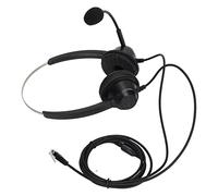 Topiky Hands Free Call Center Noise Cancelling Corded Binaural Phone Headset Headphone, Double Sided Headset for Call Centers Online Courses, Telephone Counselling Services, Insurance,