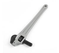 Topiky Heavy Duty Aluminum Offset Pipe Wrench, Adjustable Aluminum Offset Pipe Wrench, Plumbing Wrench with Cr Mo Floating Hook Jaw and I Beam Handle, Straight Pipe Wrench (14 Inch)