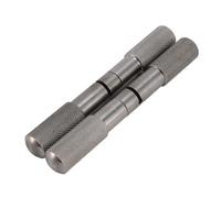 Topiky Heavy Duty Knurled Stainless Steel Cable Saw Handle 2 Pack, Ergonomic Secure Grip for Dehorning Wire Saw, Portable Compact Handle for String Rope, Outdoor Bone and Wood