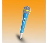 Topiky High-Sensitivity Children's Wired Microphone for Karaoke Singing Fun, Durable Plastic Kids Mic for Baby's Imagination Training, Available in Blue or Pink (Blue)