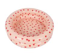 Topiky Inflatable Swimming Pool for Boys Girls, Kiddie Pool for Toddlers, Inflatable Baby for Toddlers, Foldable PVC Blow Up Backyard Ball Pit for Indoor Outdoor (Red Heart)