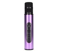 Topiky Karaoke Mic, Wireless Stylish Karaoke Mic Portable Handheld Microphone Four Sound Effects, Five Magic Sounds, Mute Karaoke Mic for Home Birthday Party Car Outdoor Ktv (Purple)